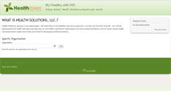 Desktop Screenshot of myhealthywithhsi.com